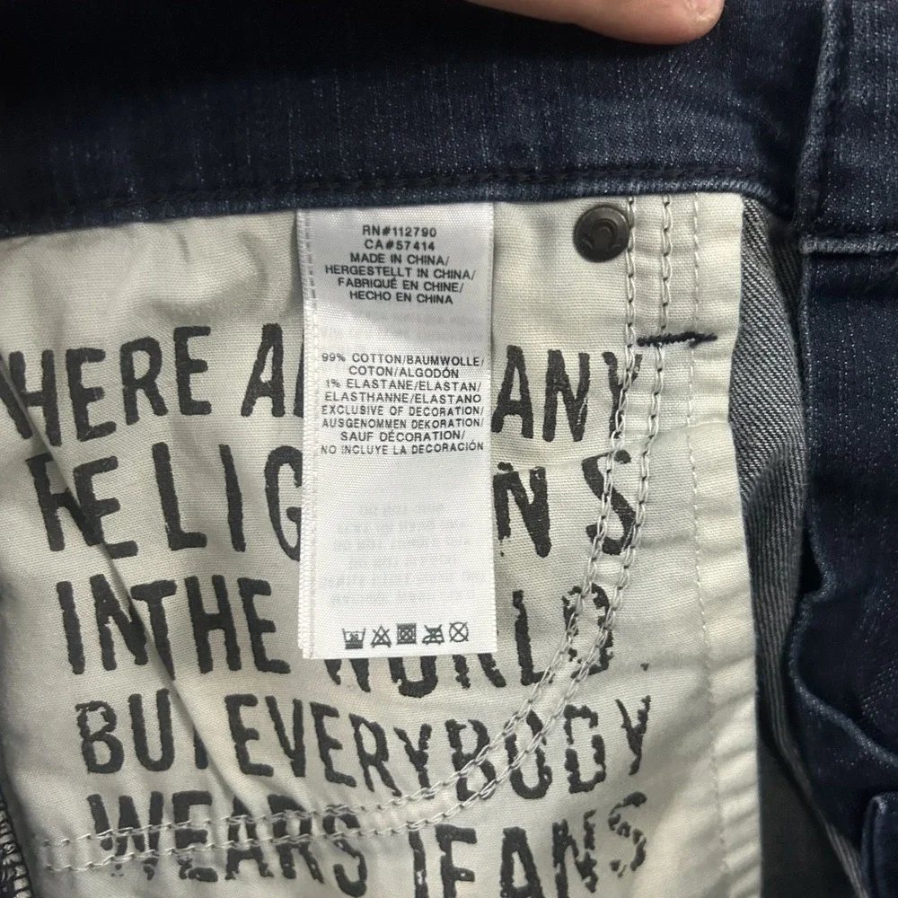 True Religion Jeans Mens 32x32 Blue Denim Rocco Relaxed Skinny Stretch‎ Preppy
